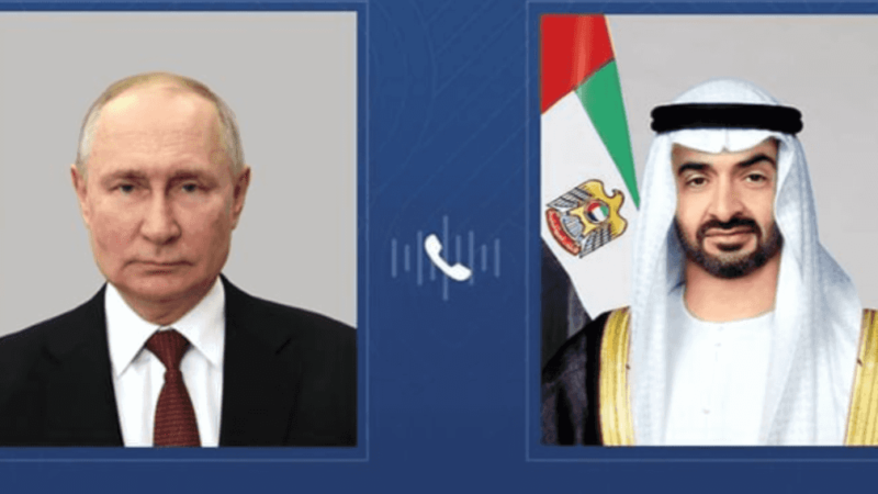 UAE President and Russian Leader Discuss Strengthening Strategic Ties